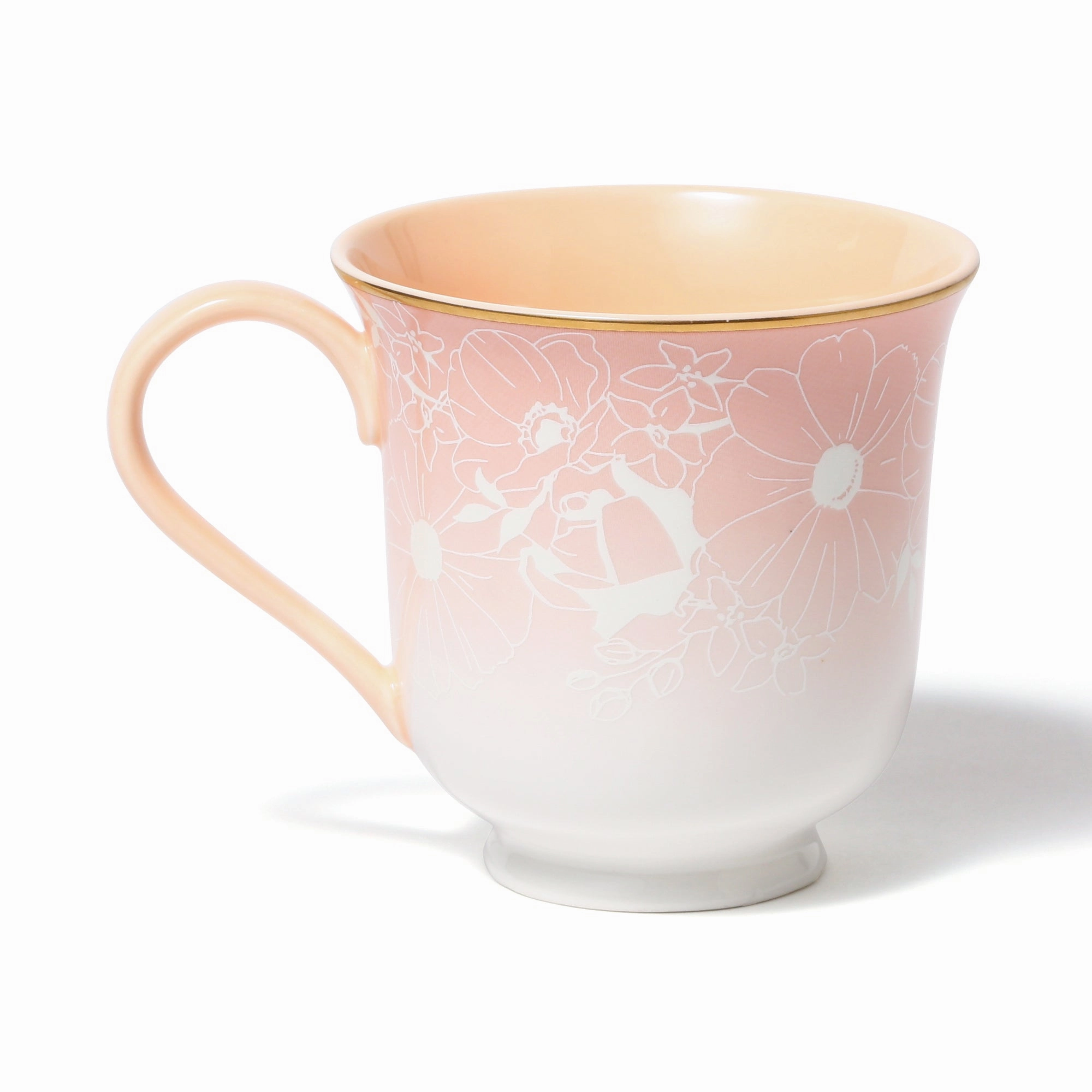 Gs Pair Mug Flower & Leaf