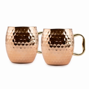 Hammered Copper Moscow Mule Mug - Set Of 2glass cups ,personalized mugs 