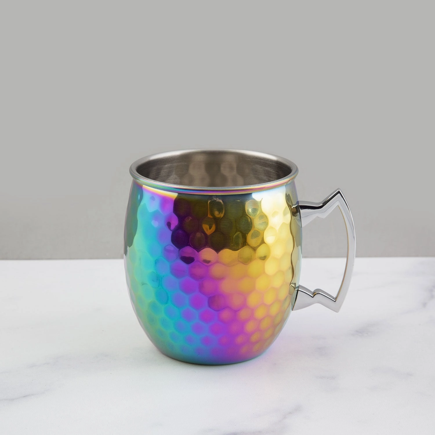 Hammered Rainbow Moscow Mule Mugs - Set Of 4