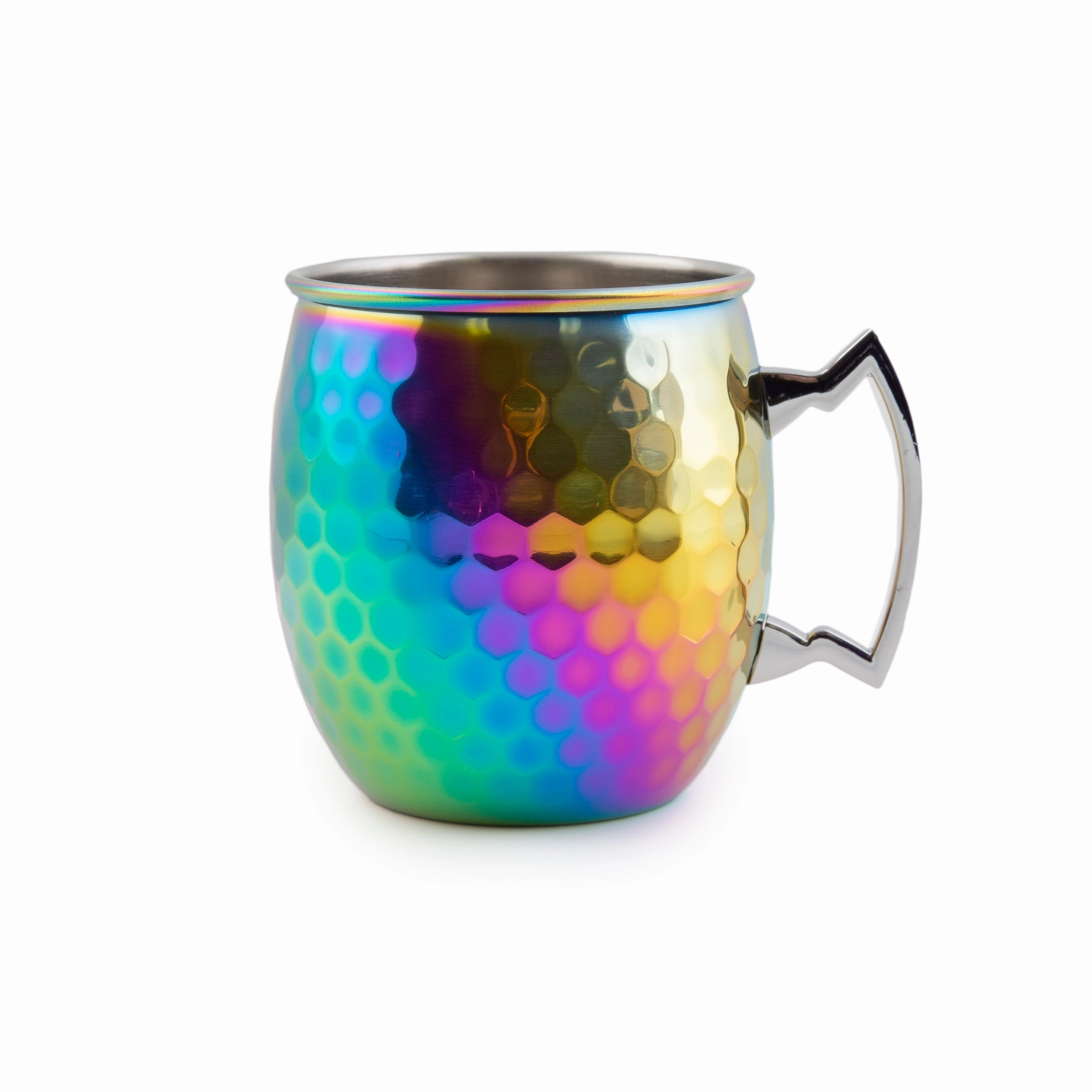 Hammered Rainbow Moscow Mule Mugs - Set Of 4