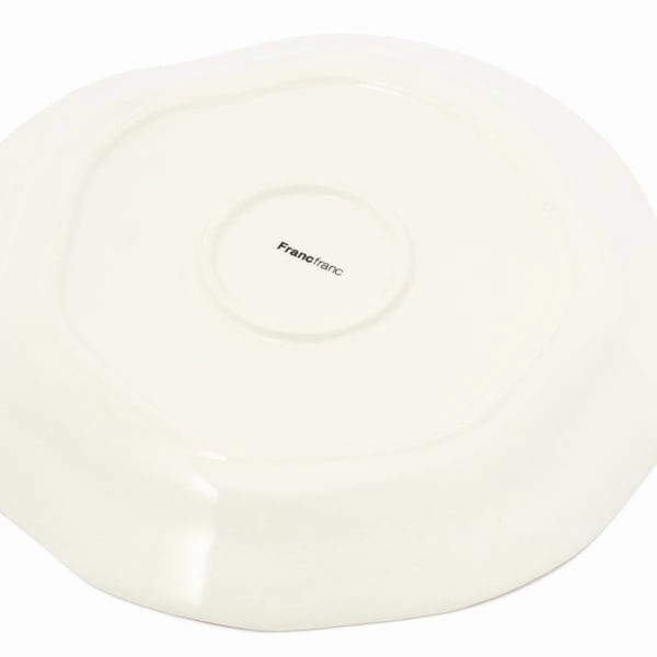 Hand Painted Plate Stripe L Red