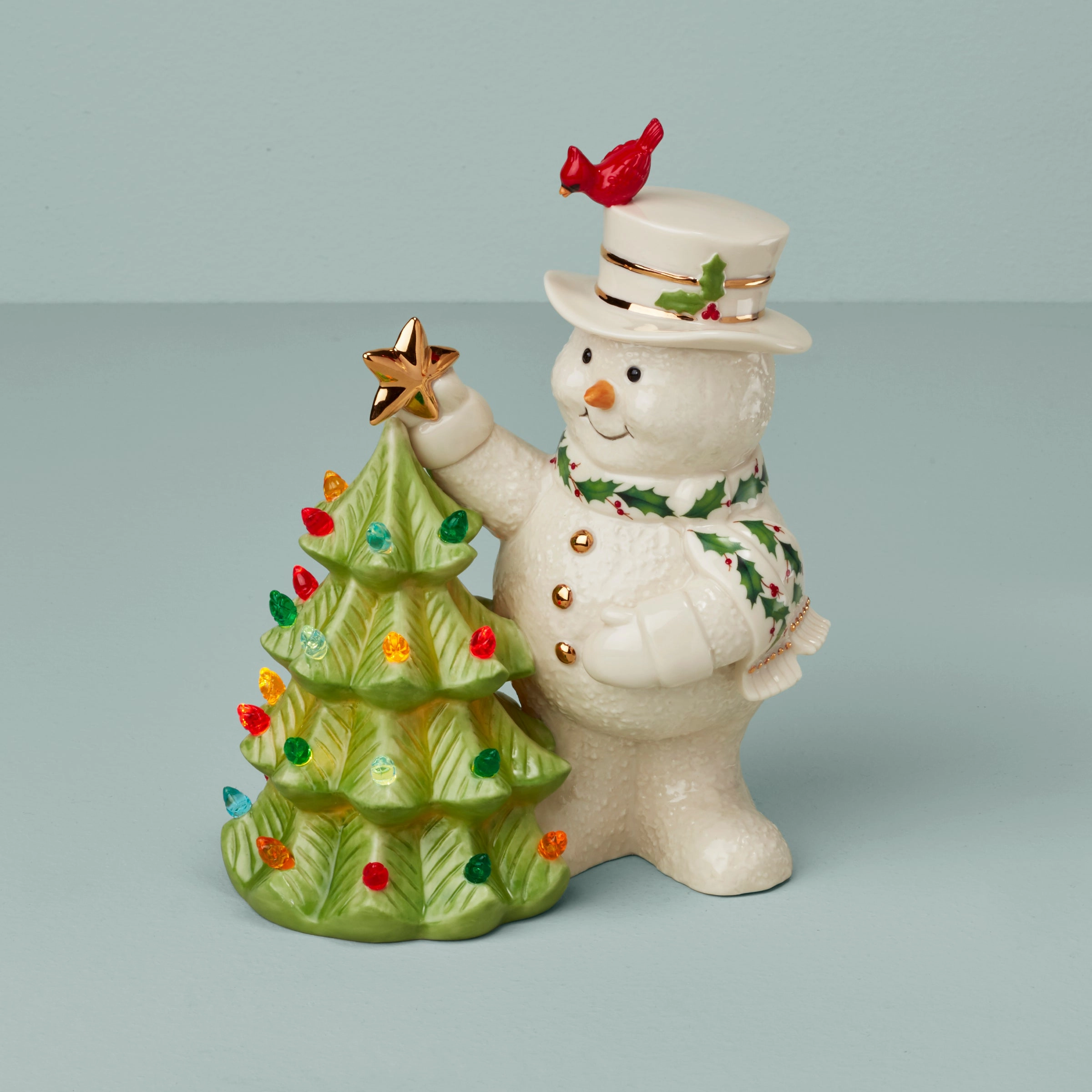 Happy Holly Days Snowman Lit Figurinehome decorative items