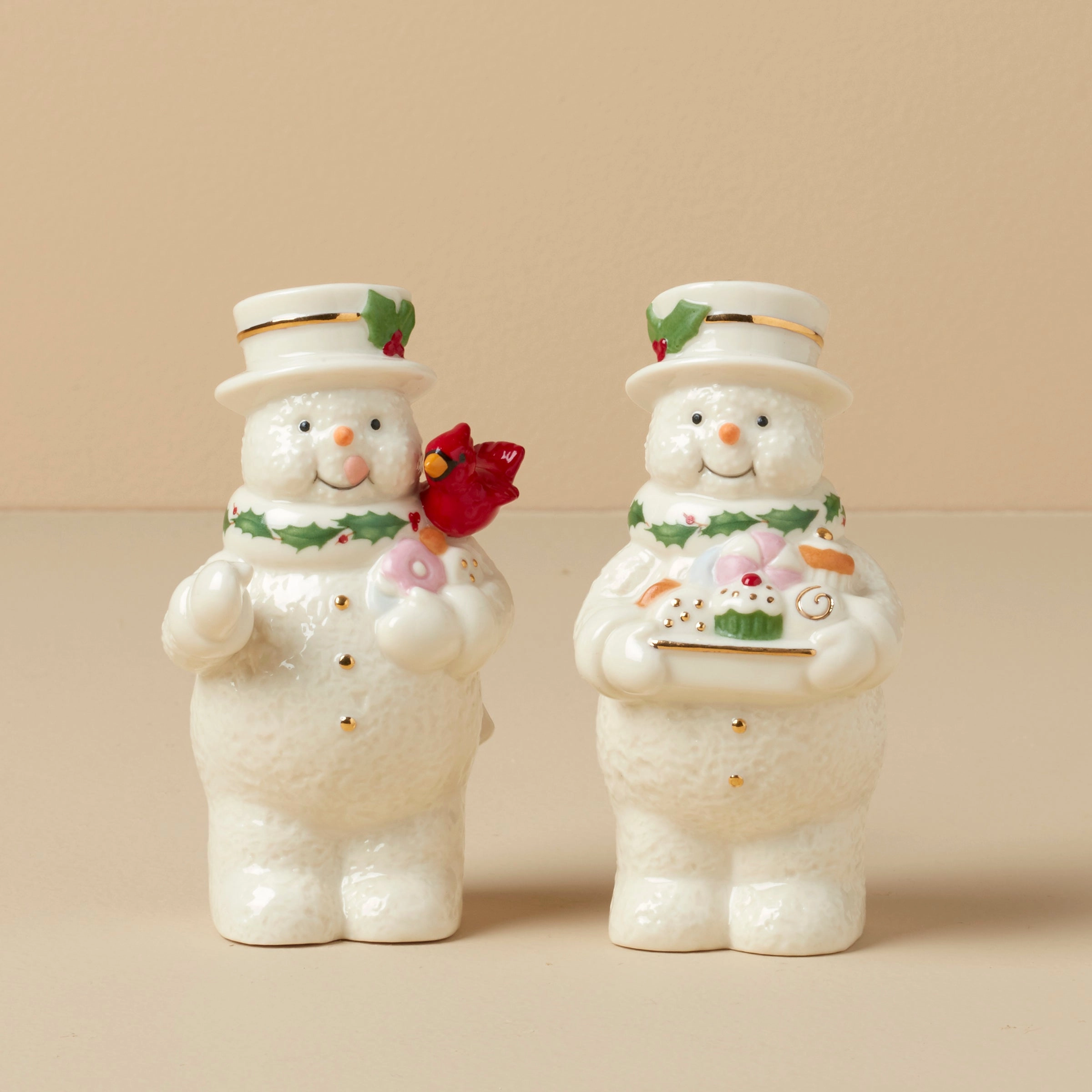 Happy Holly Days Snowmen Salt & Pepper Setmodern kitchen decor ,kitchen dinner set ,dinnerware 