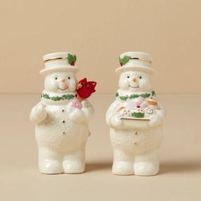 Happy Holly Days Snowmen Salt & Pepper Setmodern kitchen decor ,kitchen dinner set ,dinnerware 