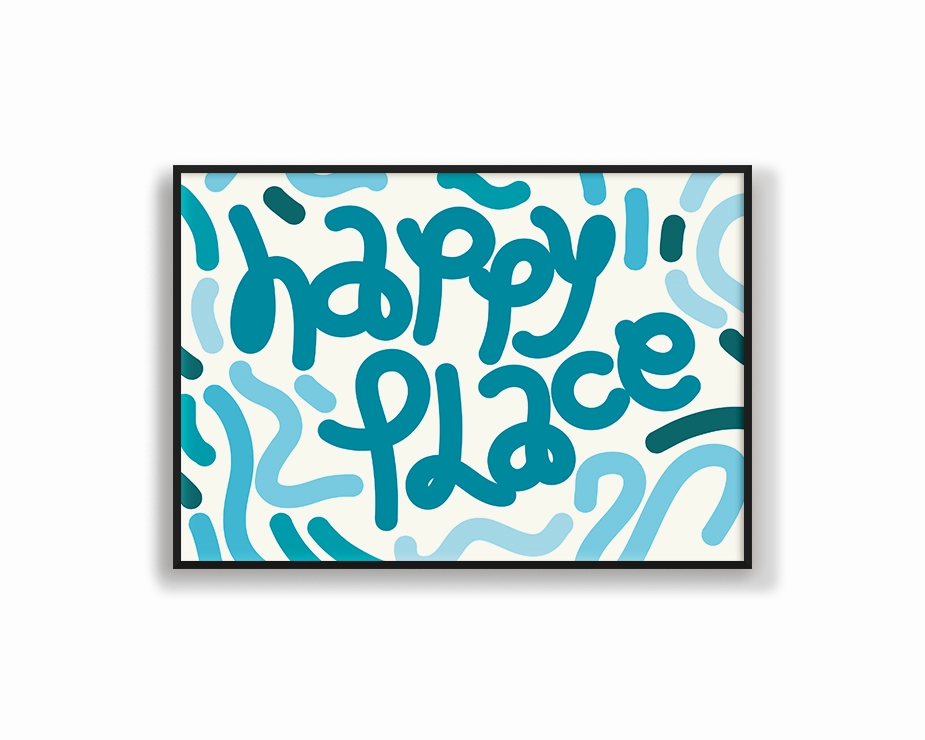 Happy Place Landscapenordic style wall decor
