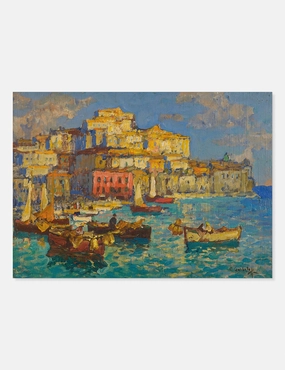 Harbor in Naples Print by Konstantin Gorbatovnordic style wall decor