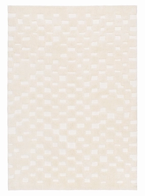 Harmon Ivory Modern Checkered Rug *NO RETURNS UNLESS FAULTYmodern color block patchwork rug