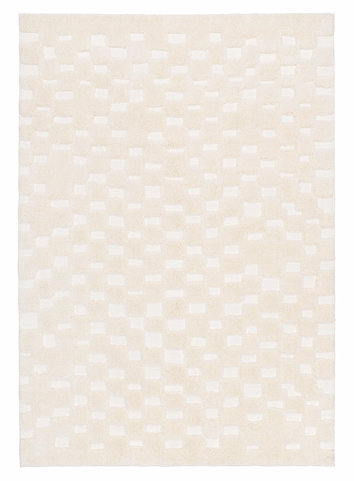 Harmon Ivory Modern Checkered Rug *NO RETURNS UNLESS FAULTYmodern color block patchwork rug