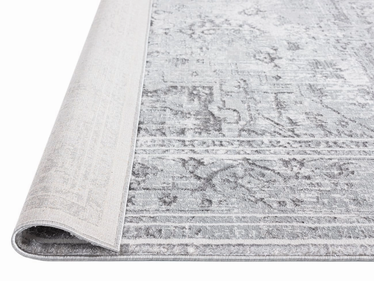 Harriette Ivory and Grey Lustrous Transitional Rug *NO RETURNS UNLESS FAULTY