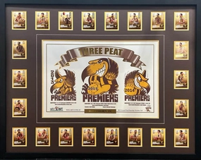 HAWTHORN 2013, 2014, 2015 PREMIERS WEG ART FRAMEDhandmade souvenirs