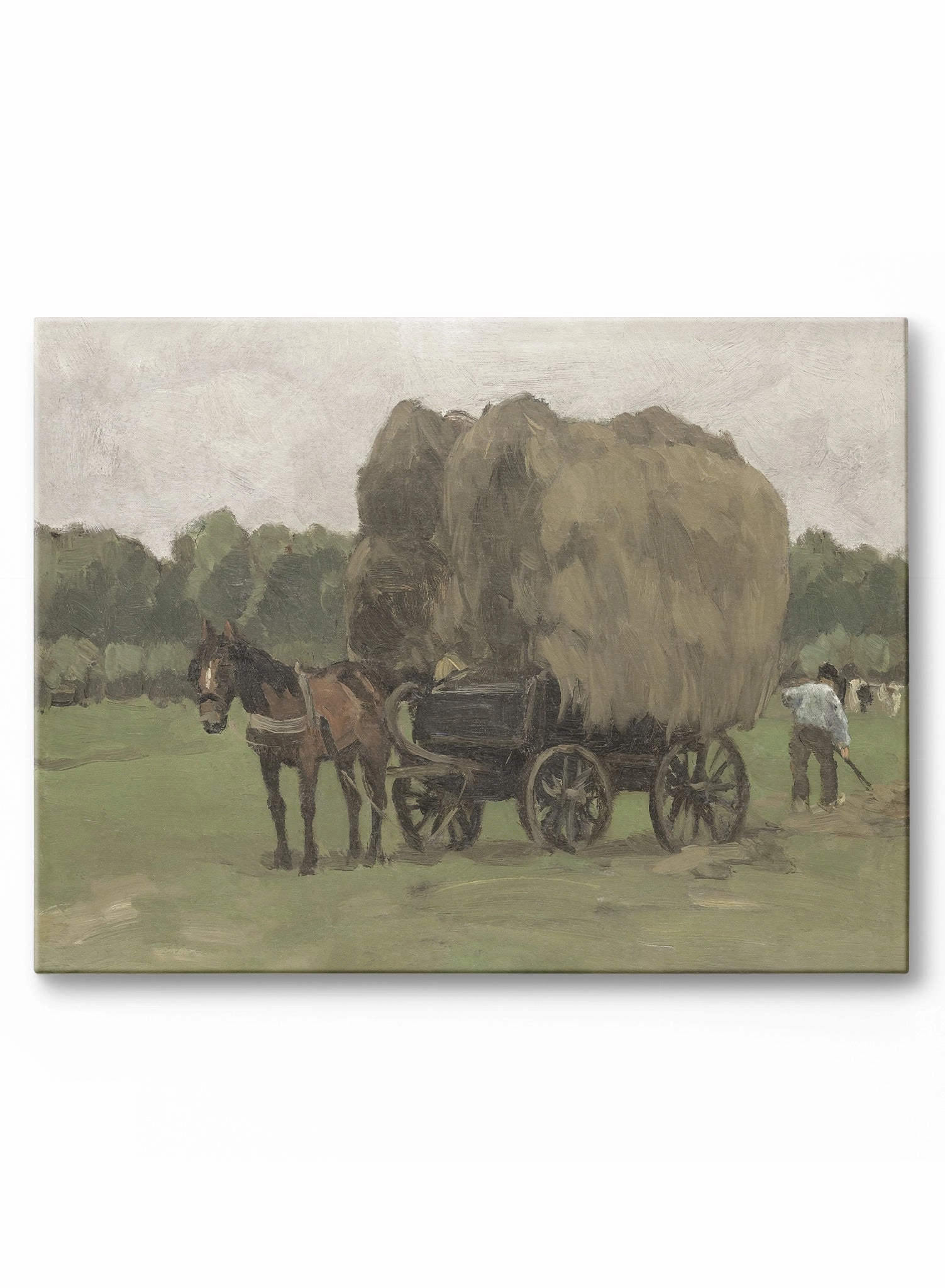 Hay Wagon, Canvasindoor decorative canvas print