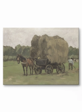 Hay Wagon, Canvasindoor decorative canvas print