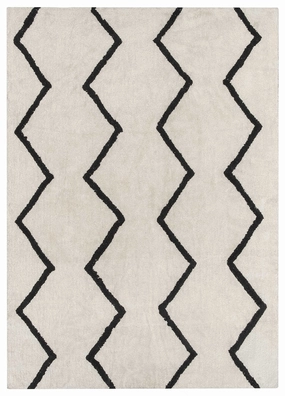 Hayley Black and Ivory Tribal Washable Berber Rug *NO RETURNS UNLESS FAULTYmodern color block patchwork rug