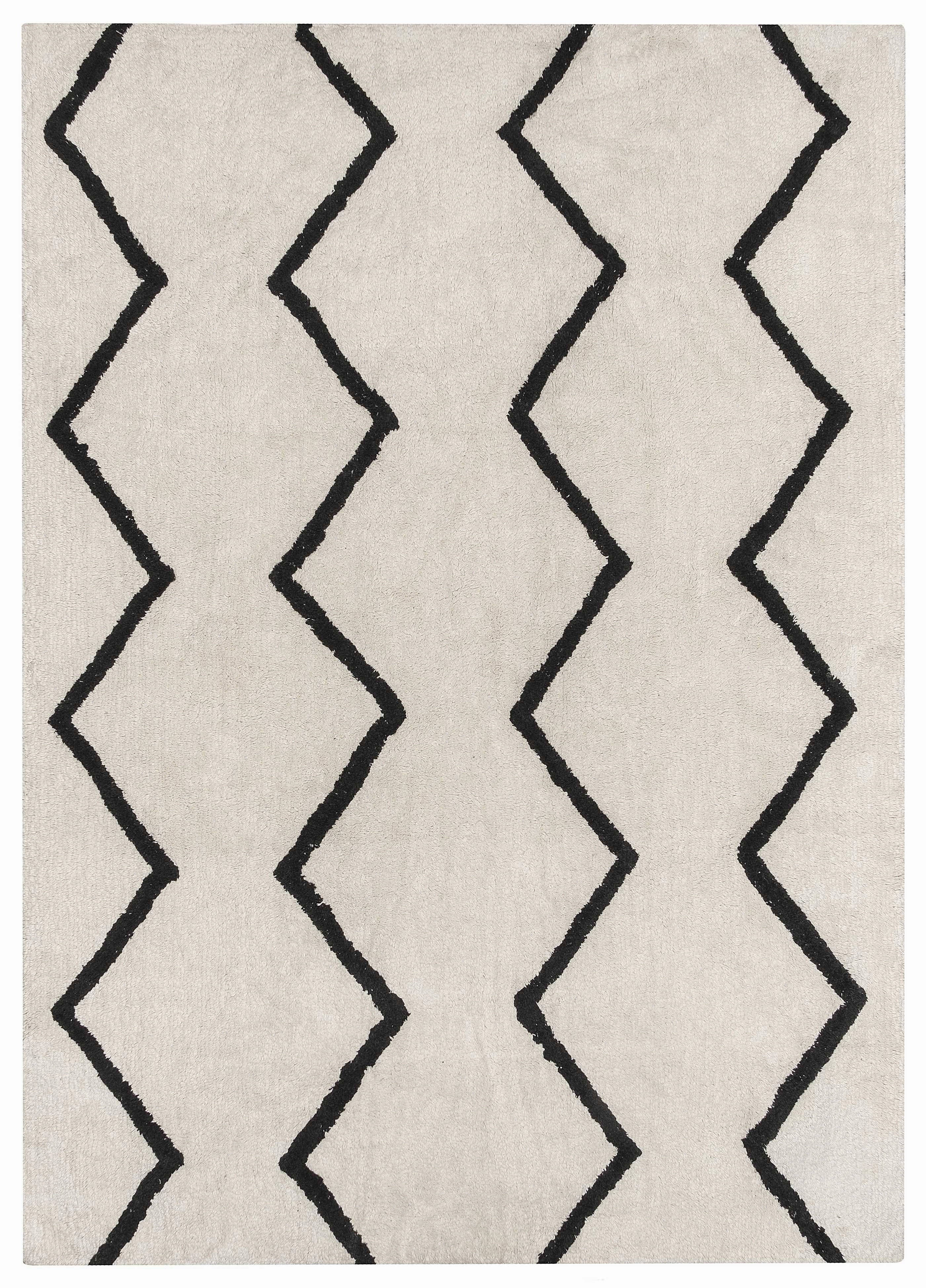 Hayley Black and Ivory Tribal Washable Berber Rug *NO RETURNS UNLESS FAULTYmodern color block patchwork rug