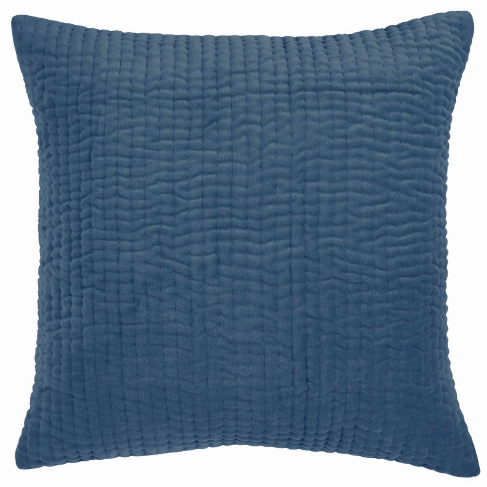 Haze Embroidered Feather Cushion Bluebelle