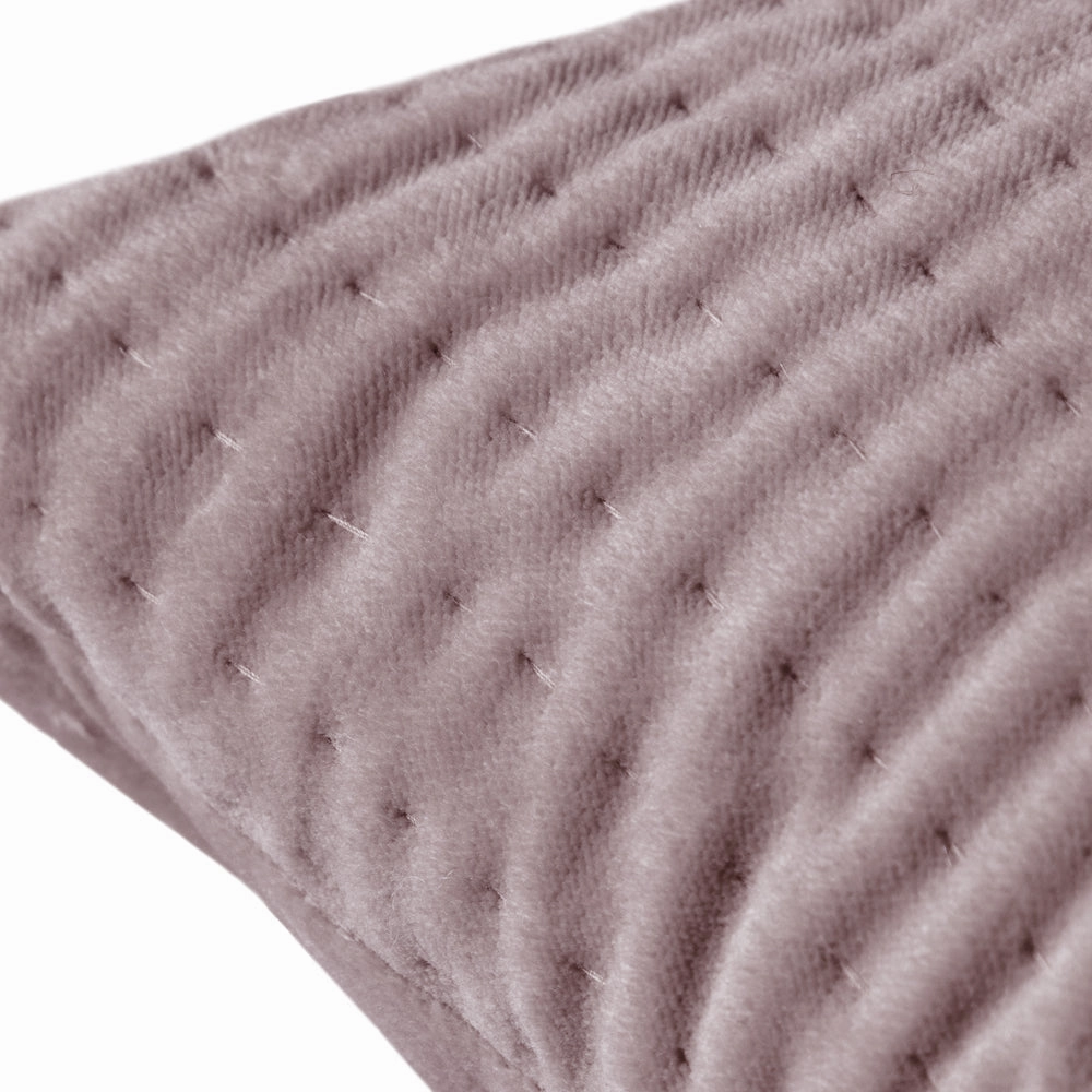 Haze Embroidered Feather Cushion Lavender