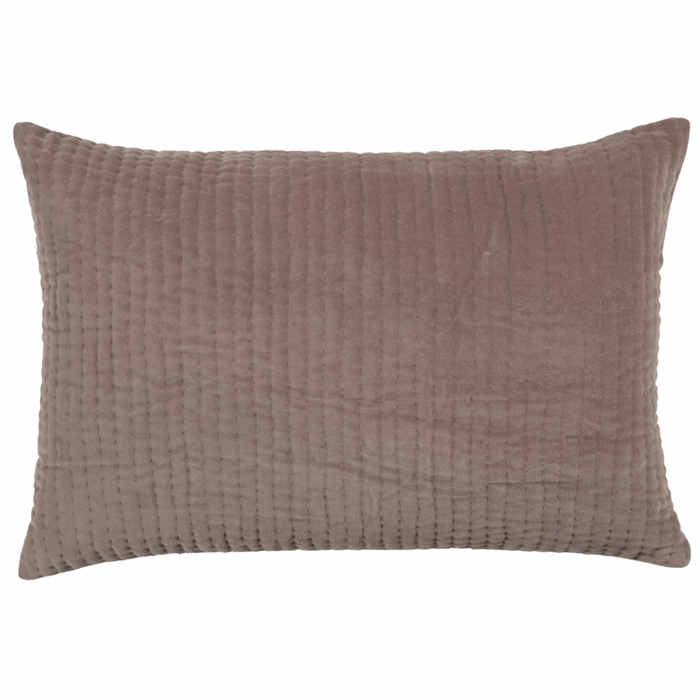 Haze Embroidered Feather Cushion Lavender