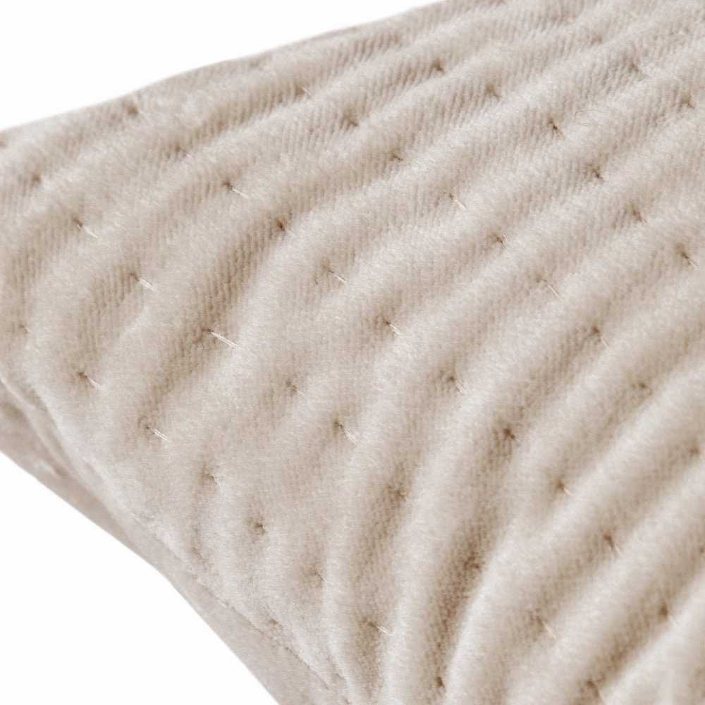 Haze Embroidered Feather Cushion Quartz