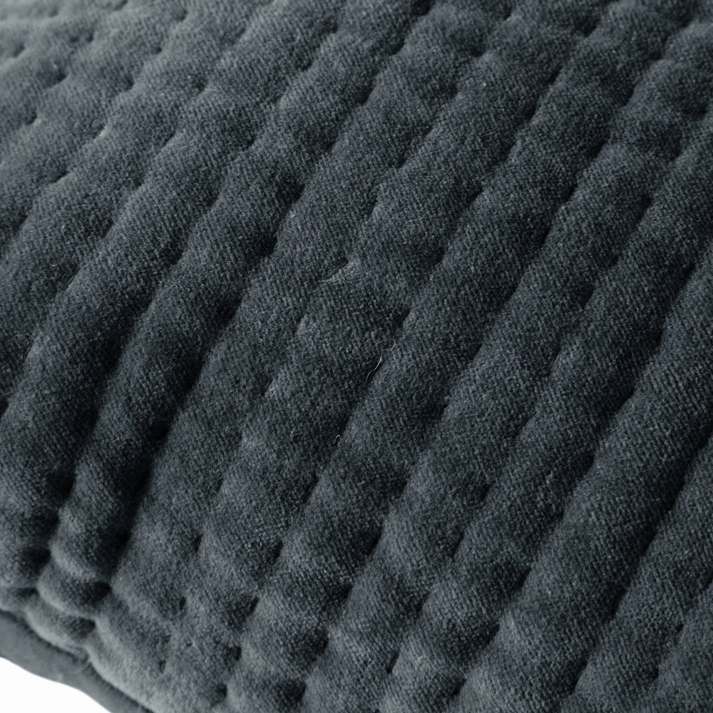 Haze Embroidered Feather Cushion Storm