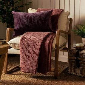 Haze Velvet Quilted Throw Persimmonhome decor ,wall decor 