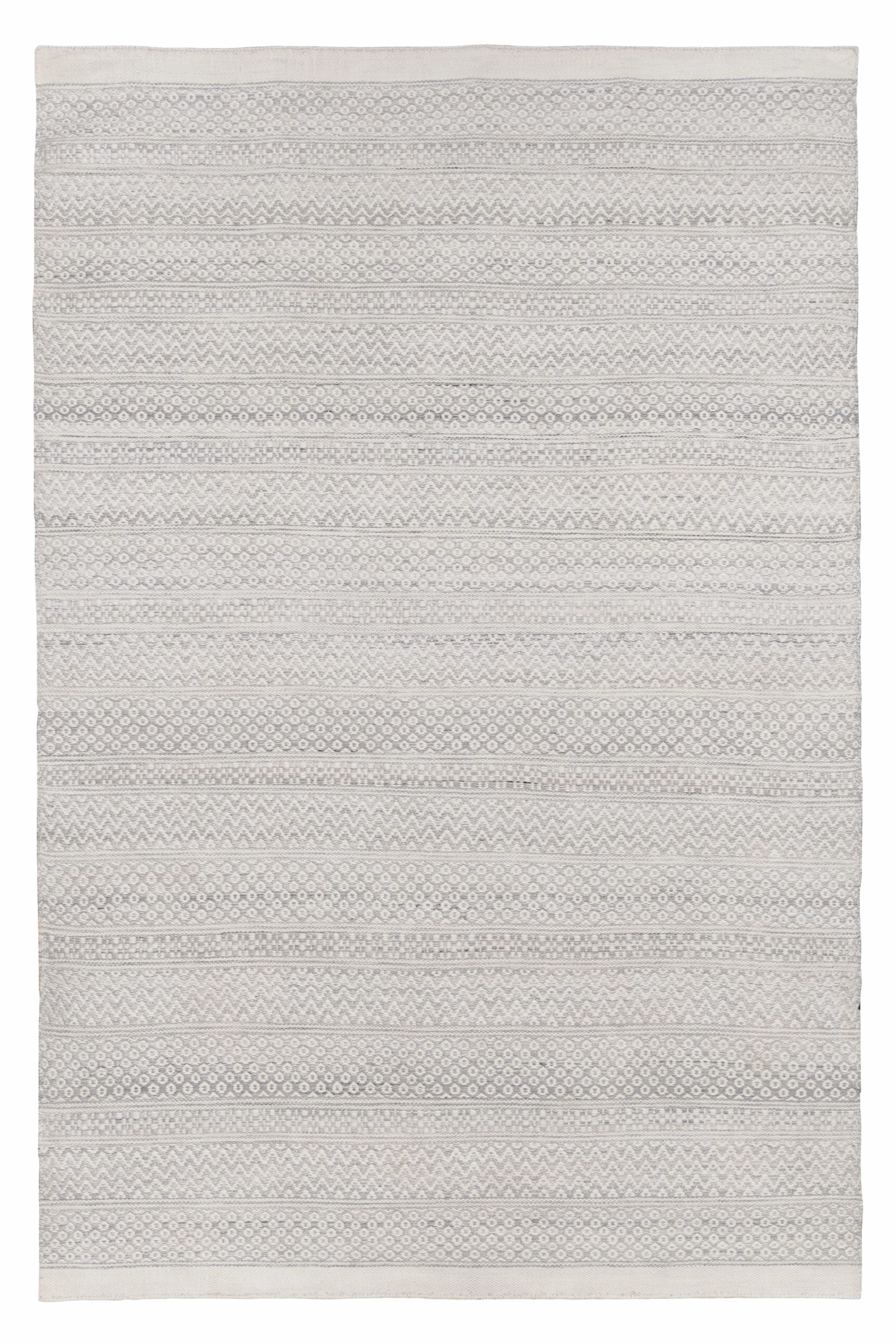 Hazel Cream and Grey Indoor Outdoor PET Rugmodern color block patchwork rug
