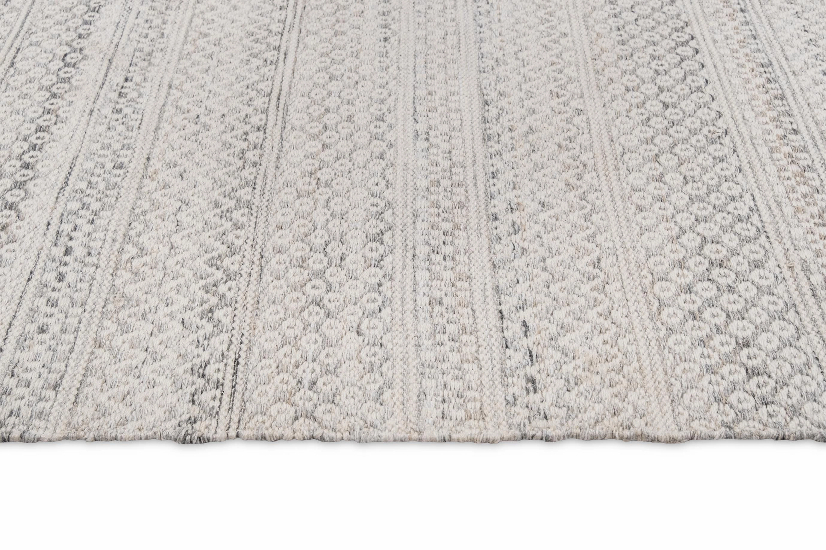 Hazel Cream and Grey Indoor Outdoor PET Rug
