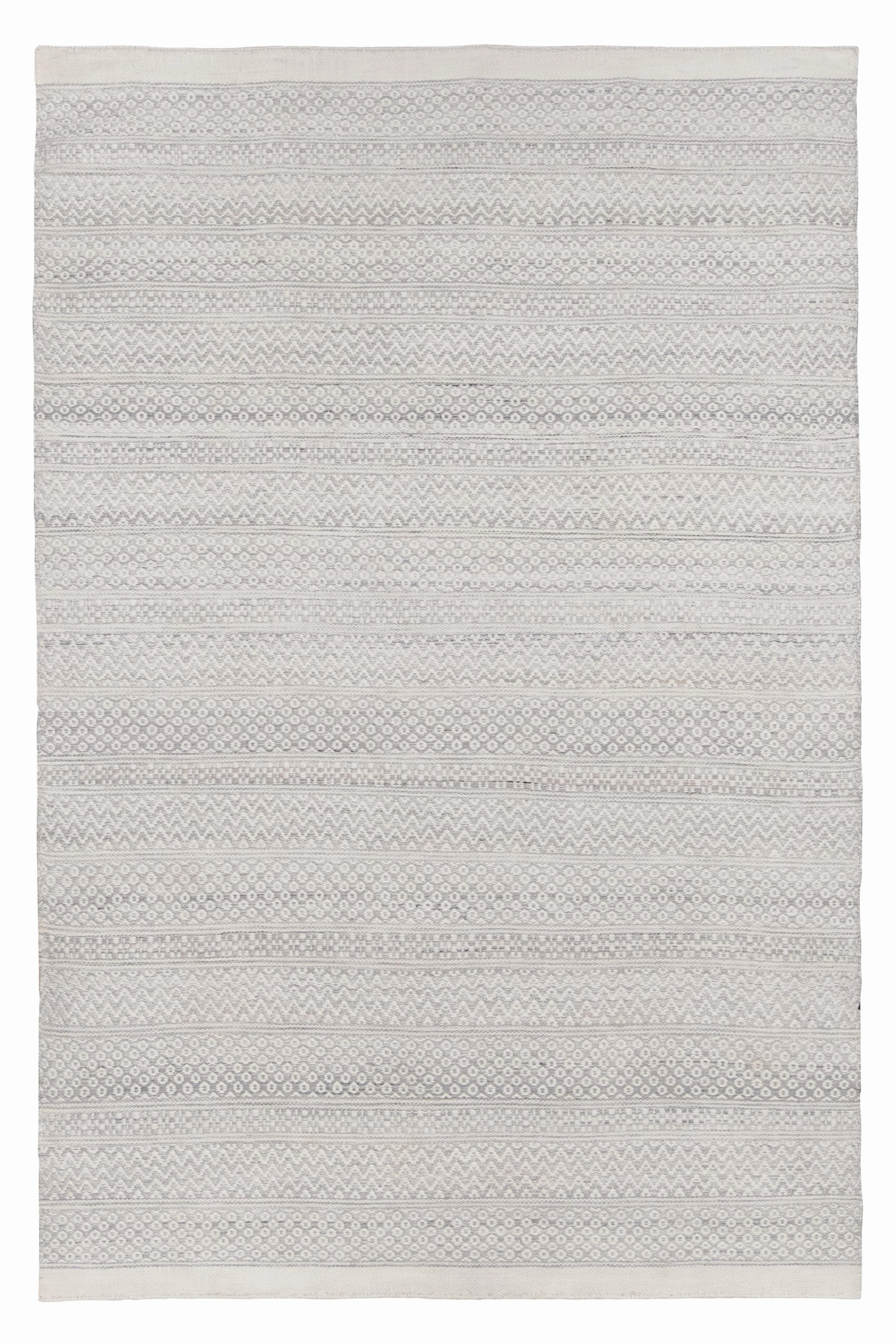 Hazel Cream and Grey Indoor Outdoor PET Rugmodern color block patchwork rug