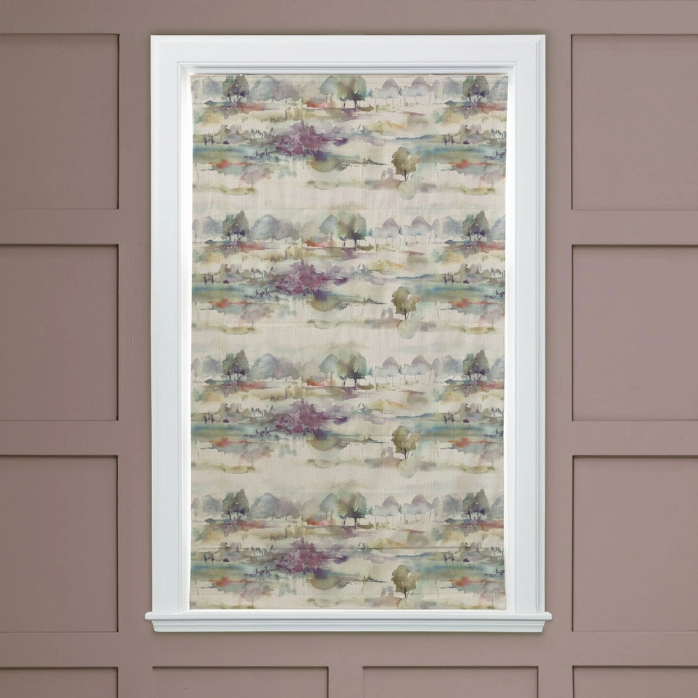 Heather Moors Printed Cotton Made to Measure Roman Blinds Natural