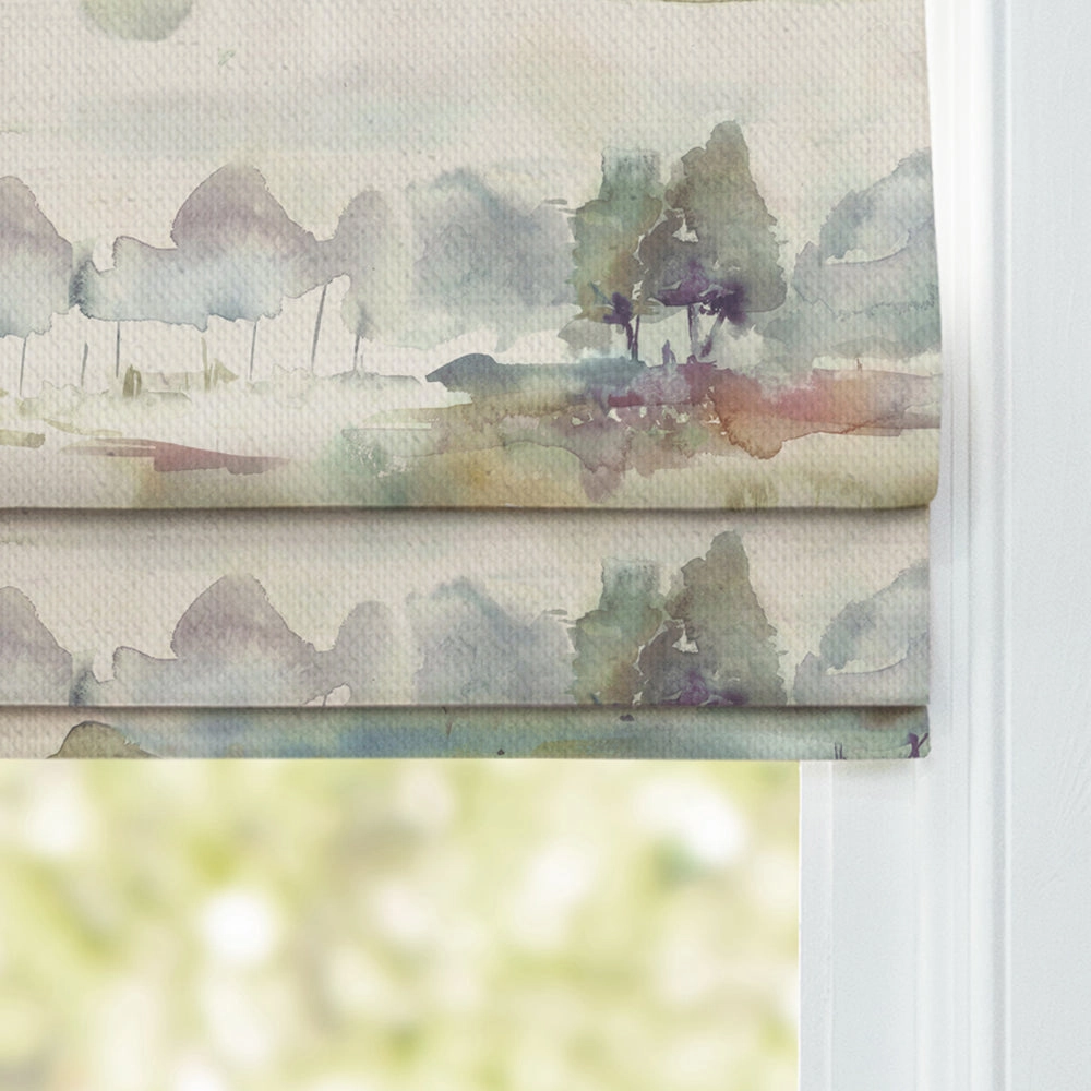 Heather Moors Printed Cotton Made to Measure Roman Blinds Natural