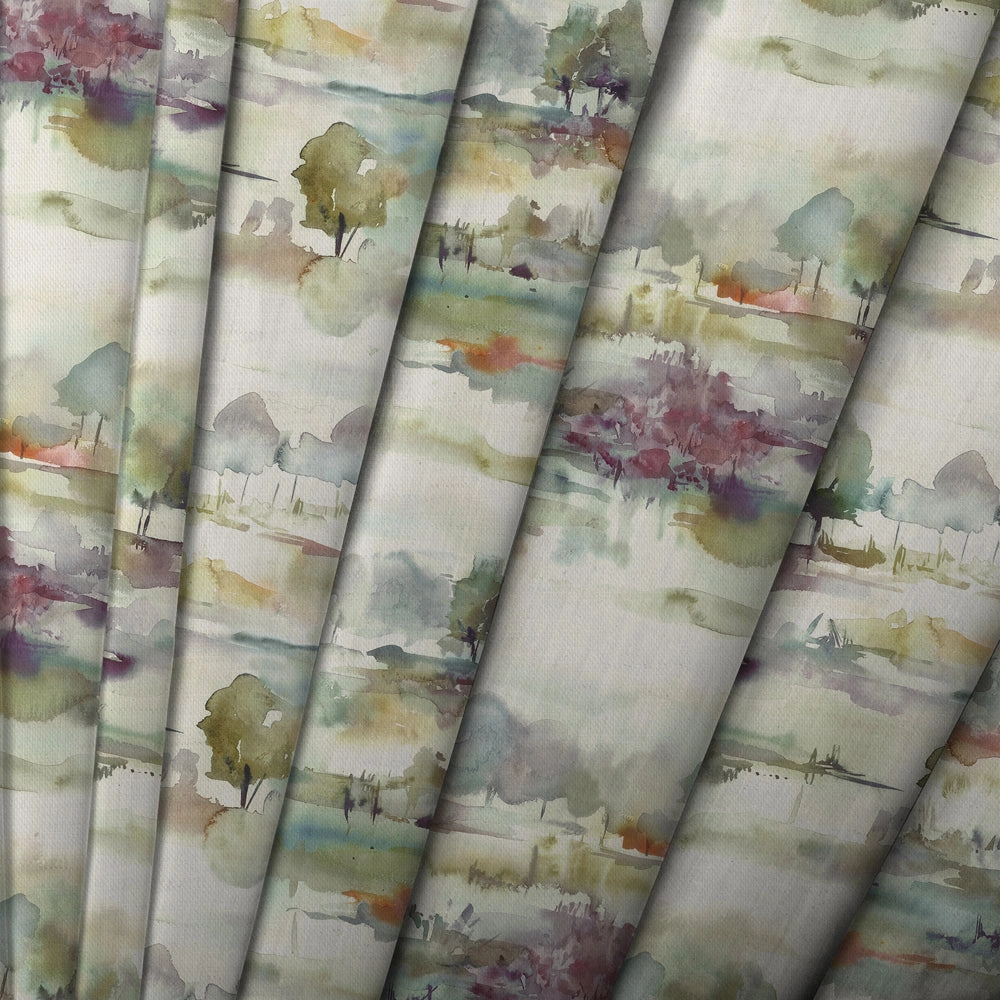 Heather Moors Printed Cotton Made to Measure Roman Blinds Natural