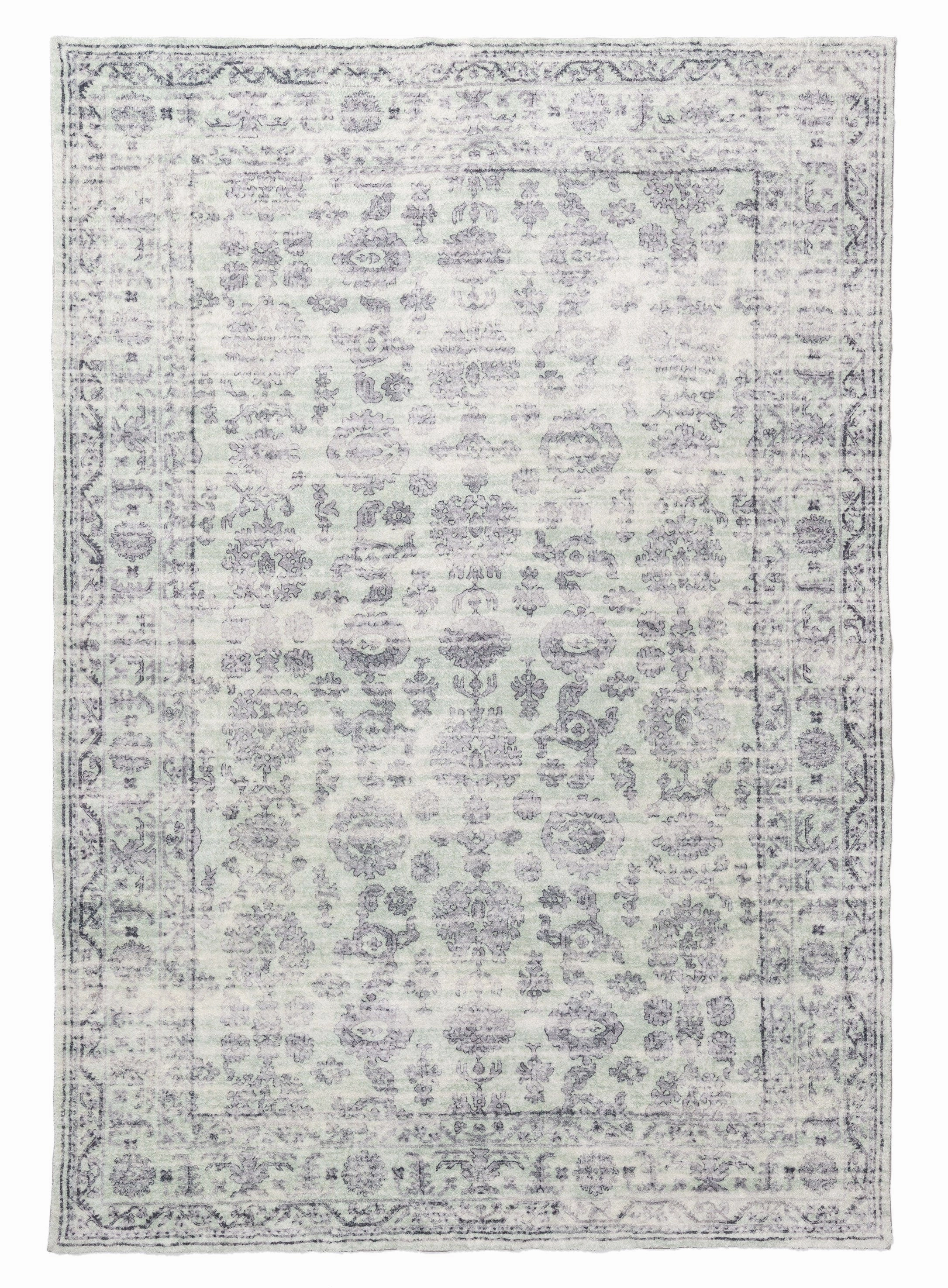 Heidi Green and Grey Distressed Washable Rug *NO RETURNS UNLESS FAULTYmodern color block patchwork rug