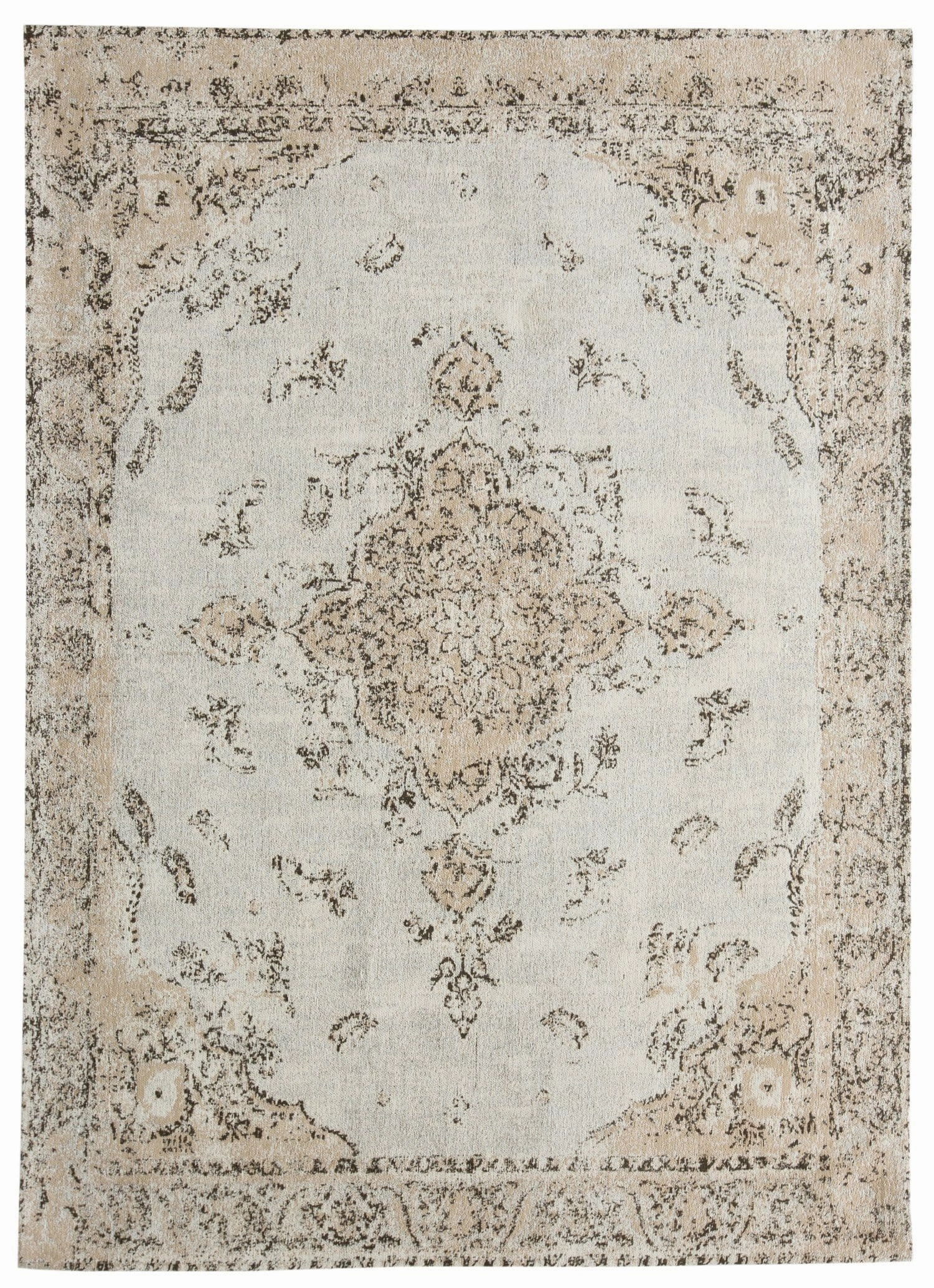 Helena White and Peach Turkish Style Distressed Rug *NO RETURNS UNLESS FAULTYmodern color block patchwork rug
