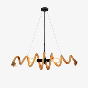 Hemp Rope Industrial Spiral Chandelierrustic chandelier,bedroom chandelier 