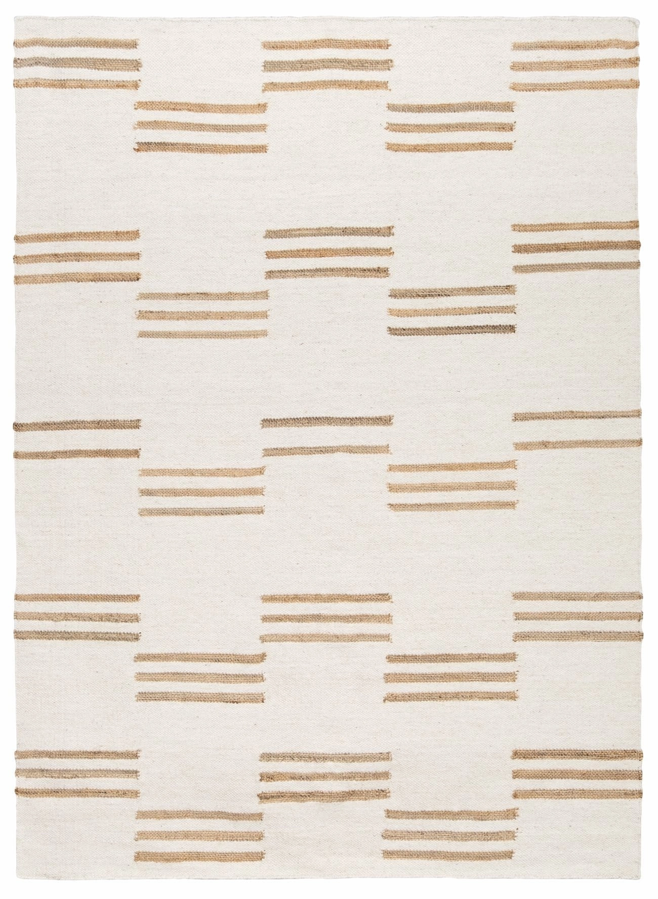Hendrix Asymmetrical Striped Jute Wool Rugmodern color block patchwork rug