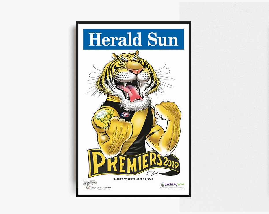 Herald Sun Richmond Premiers 2019handmade souvenirs