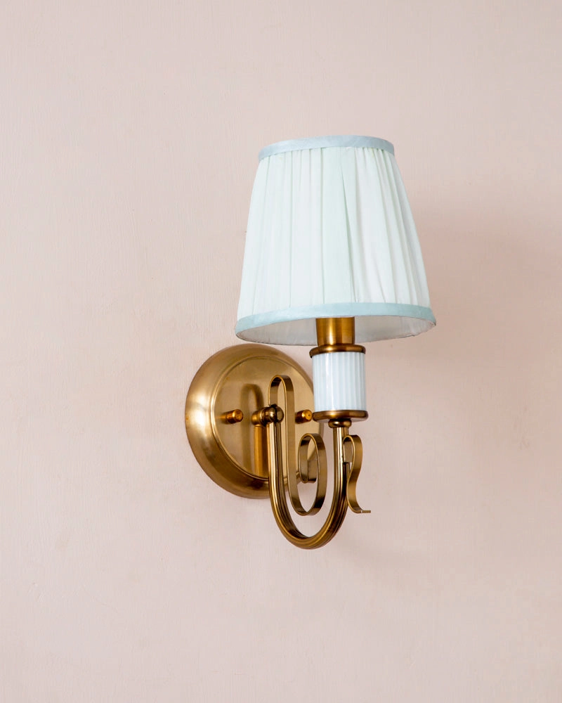 Heritage Inspired Wall Sconce With Blue Detailing