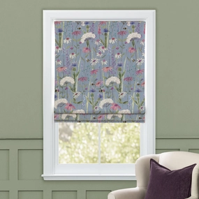 Hermione Printed Cotton Made to Measure Roman Blinds Bluebellbedding sets ,throw blankets 