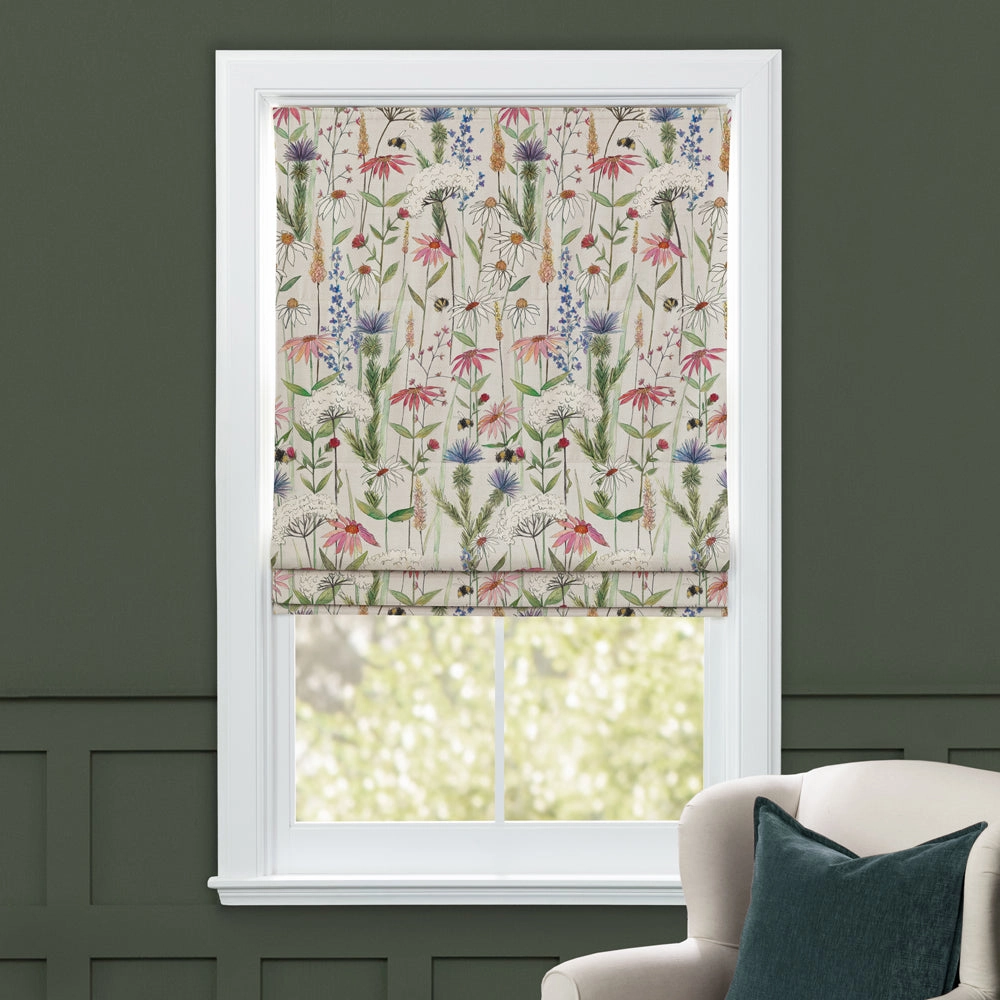Hermione Printed Cotton Made to Measure Roman Blinds Naturalbedding sets ,throw blankets 