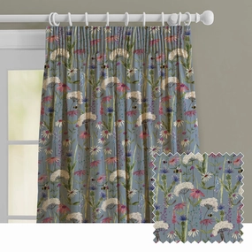 Hermione Printed Made to Measure Curtains Bluebellbedding sets ,throw blankets 