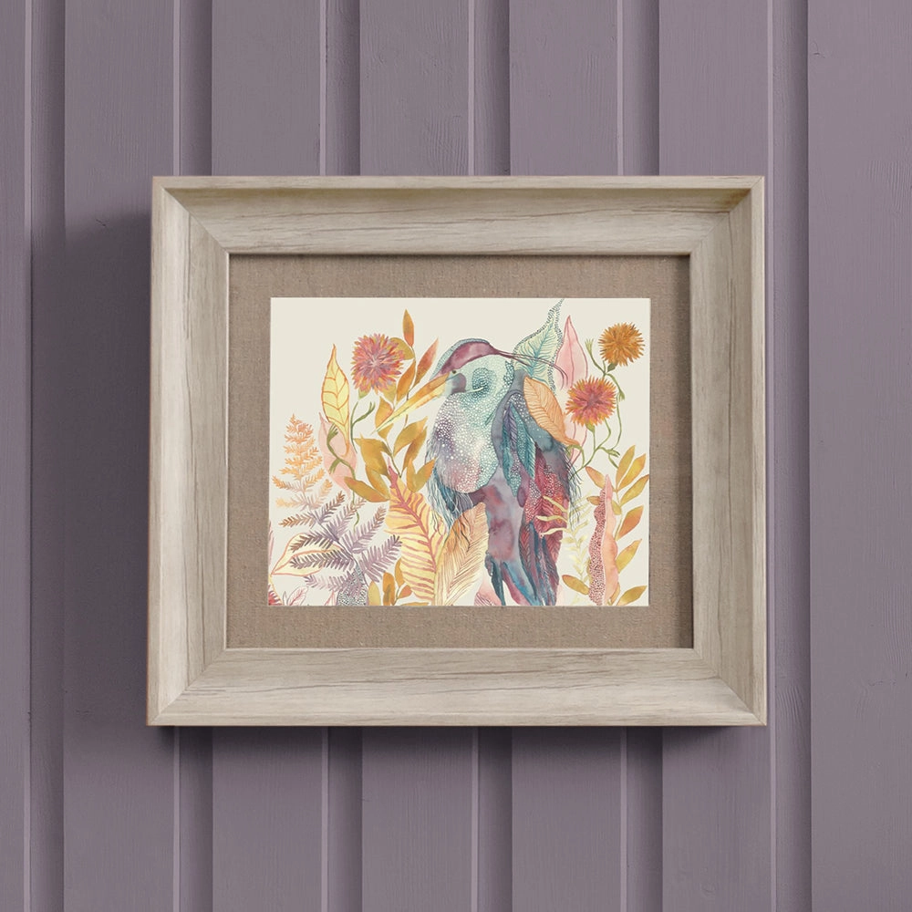 Heron Framed Print Birch/Linenhome decor ,wall decor 