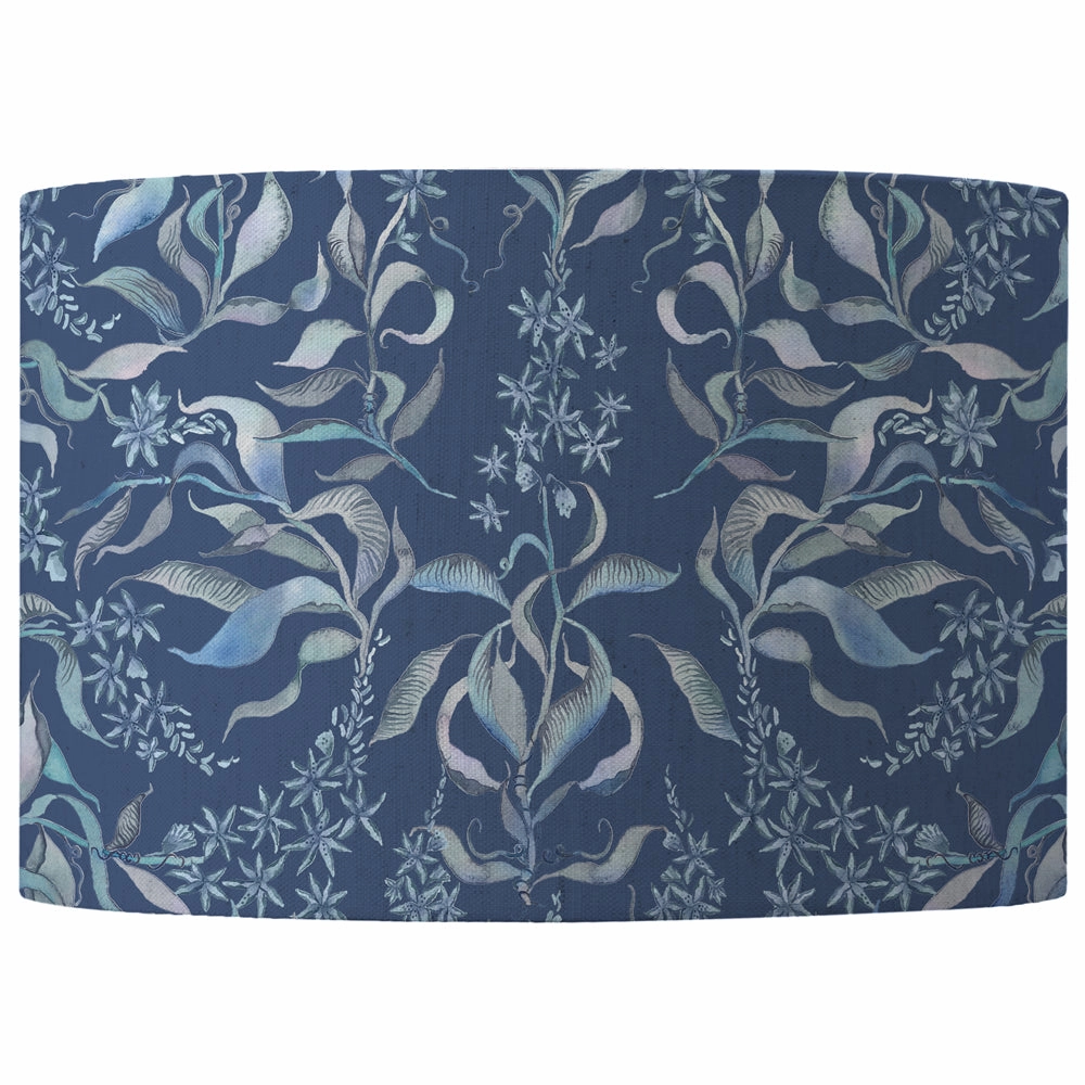 Hettie Eva Printed Lamp Shade Atlas Blue