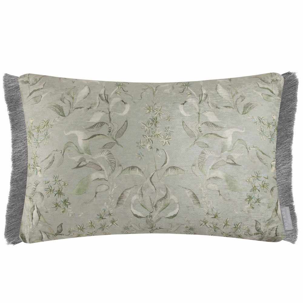 Hettie Printed Ruche Fringe Cushion Eden