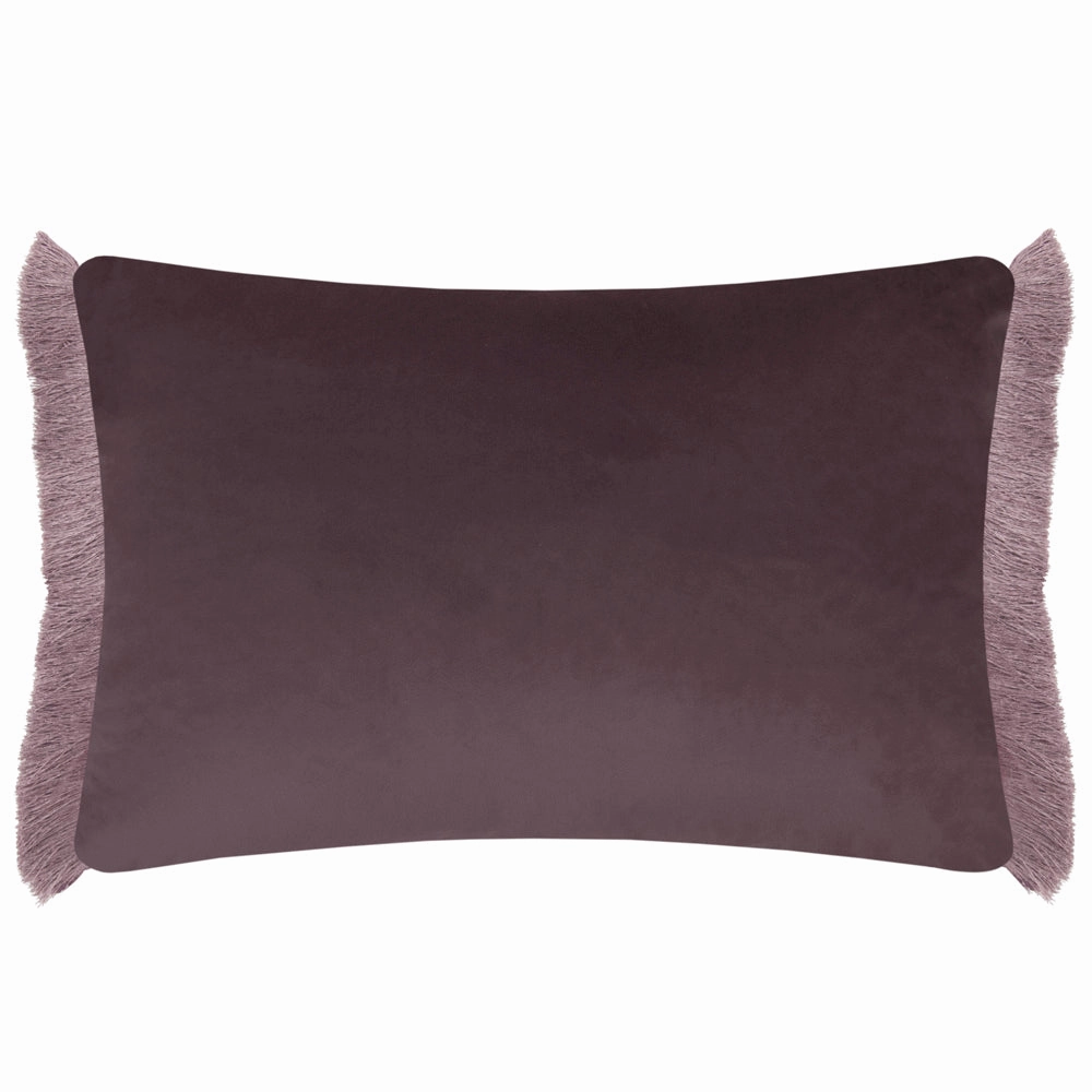 Hettie Printed Ruche Fringe Cushion Viola