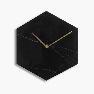 Hexagon Marble Wall Clock