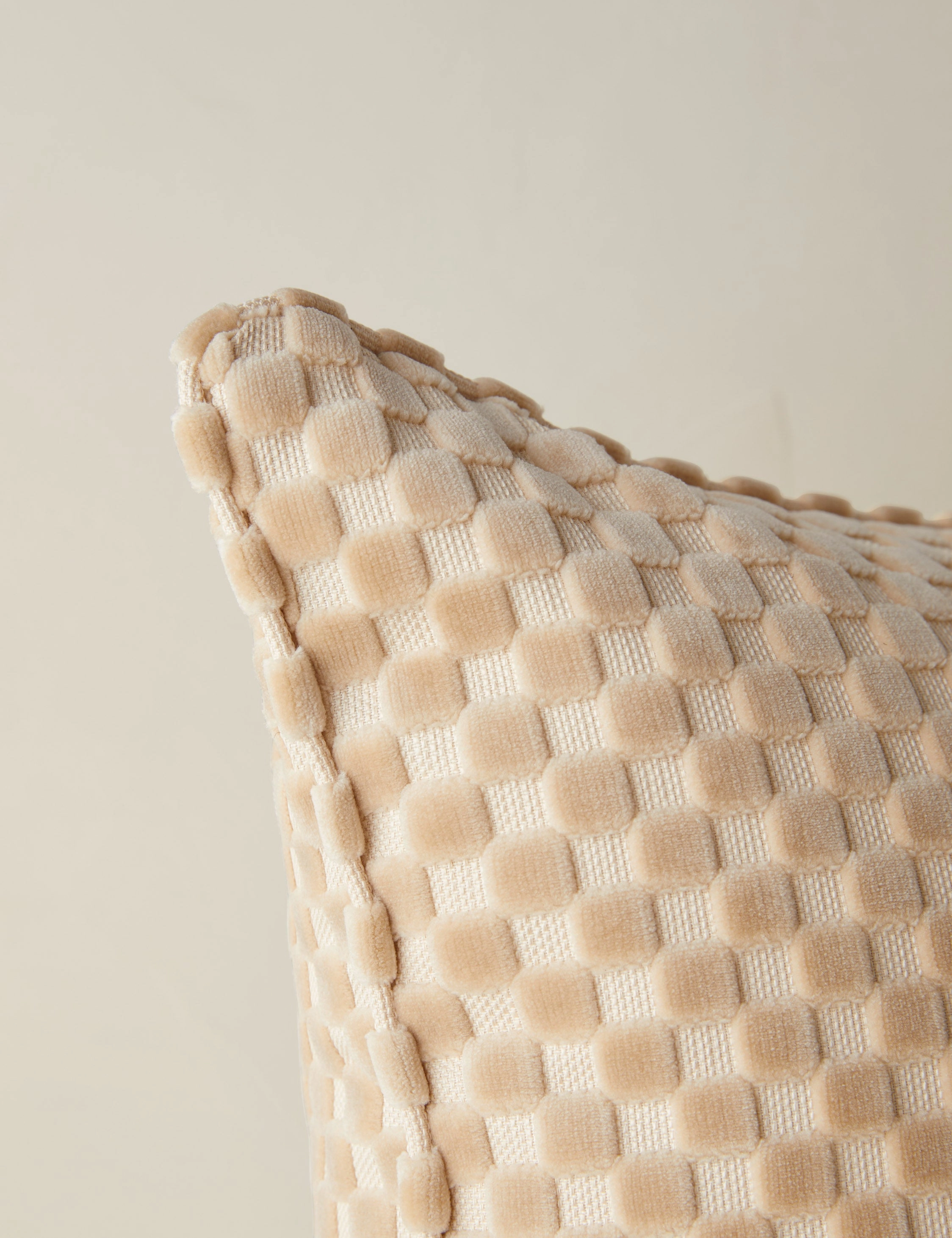 Hi-Lo Checker Velvet Pillow by Sarah Sherman Samuel
