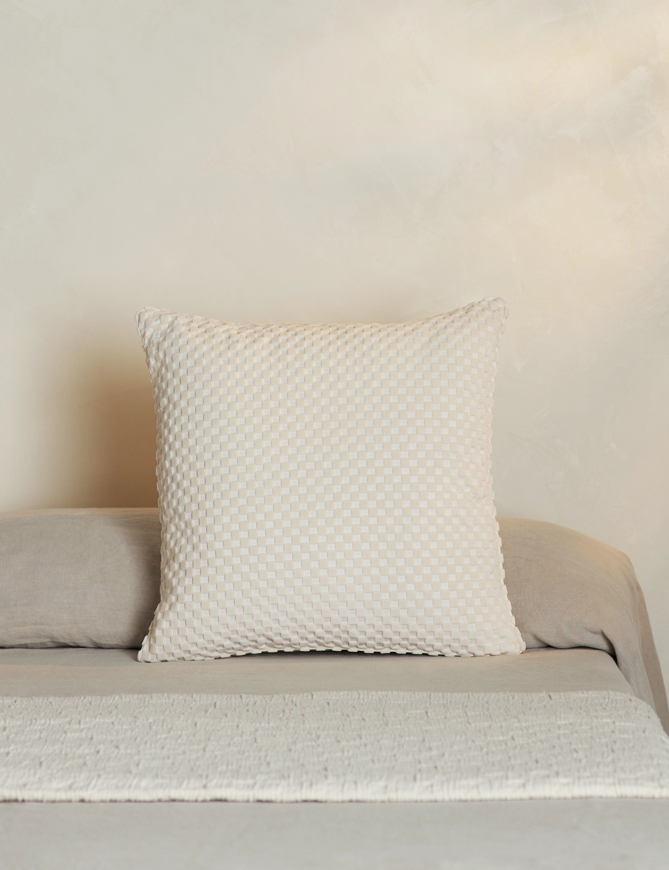 Hi-Lo Checker Velvet Pillow by Sarah Sherman Samuel