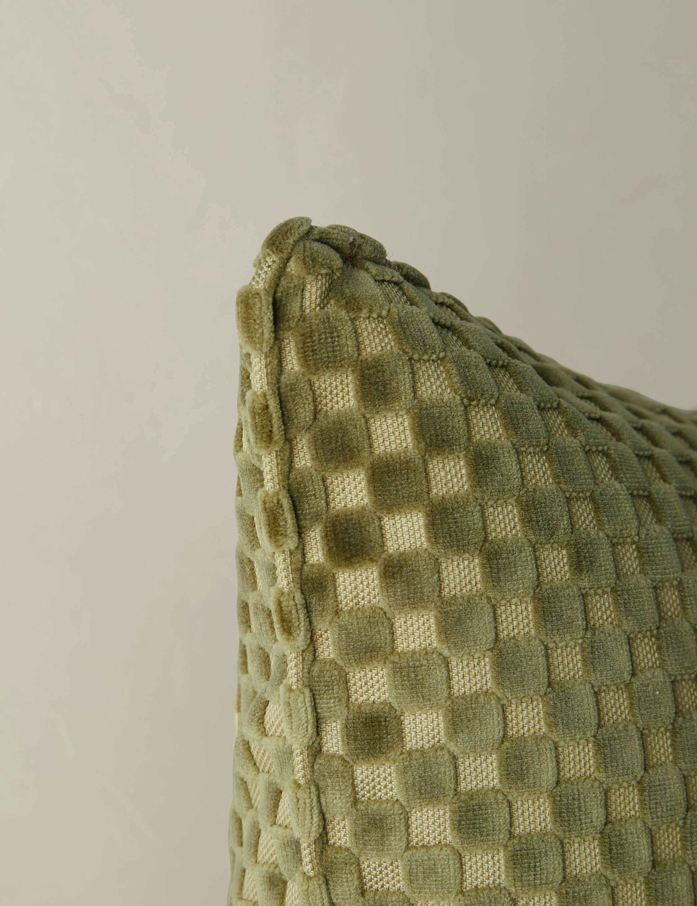 Hi-Lo Checker Velvet Pillow by Sarah Sherman Samuel