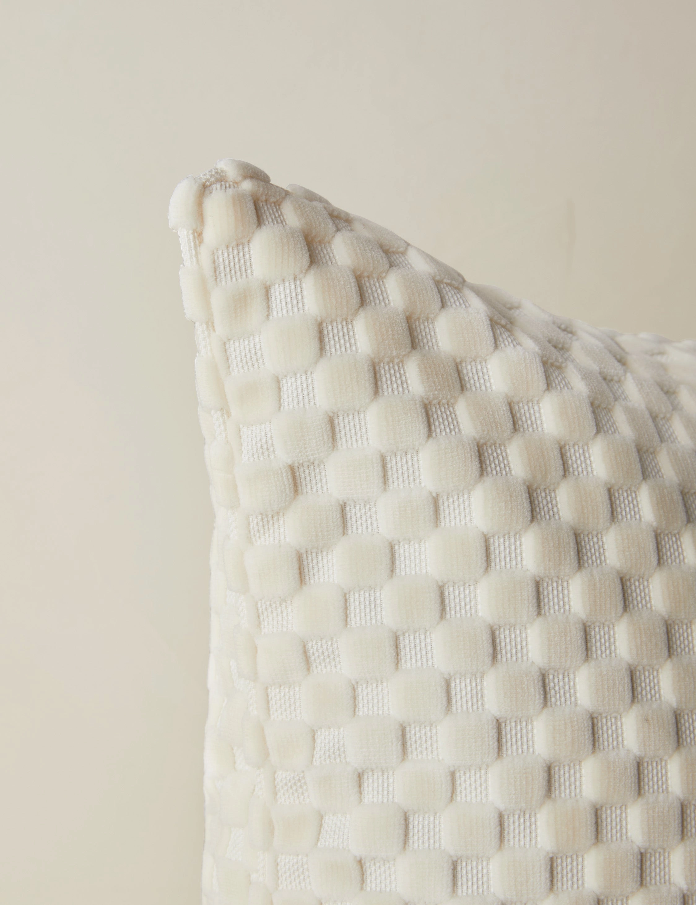 Hi-Lo Checker Velvet Pillow by Sarah Sherman Samuel