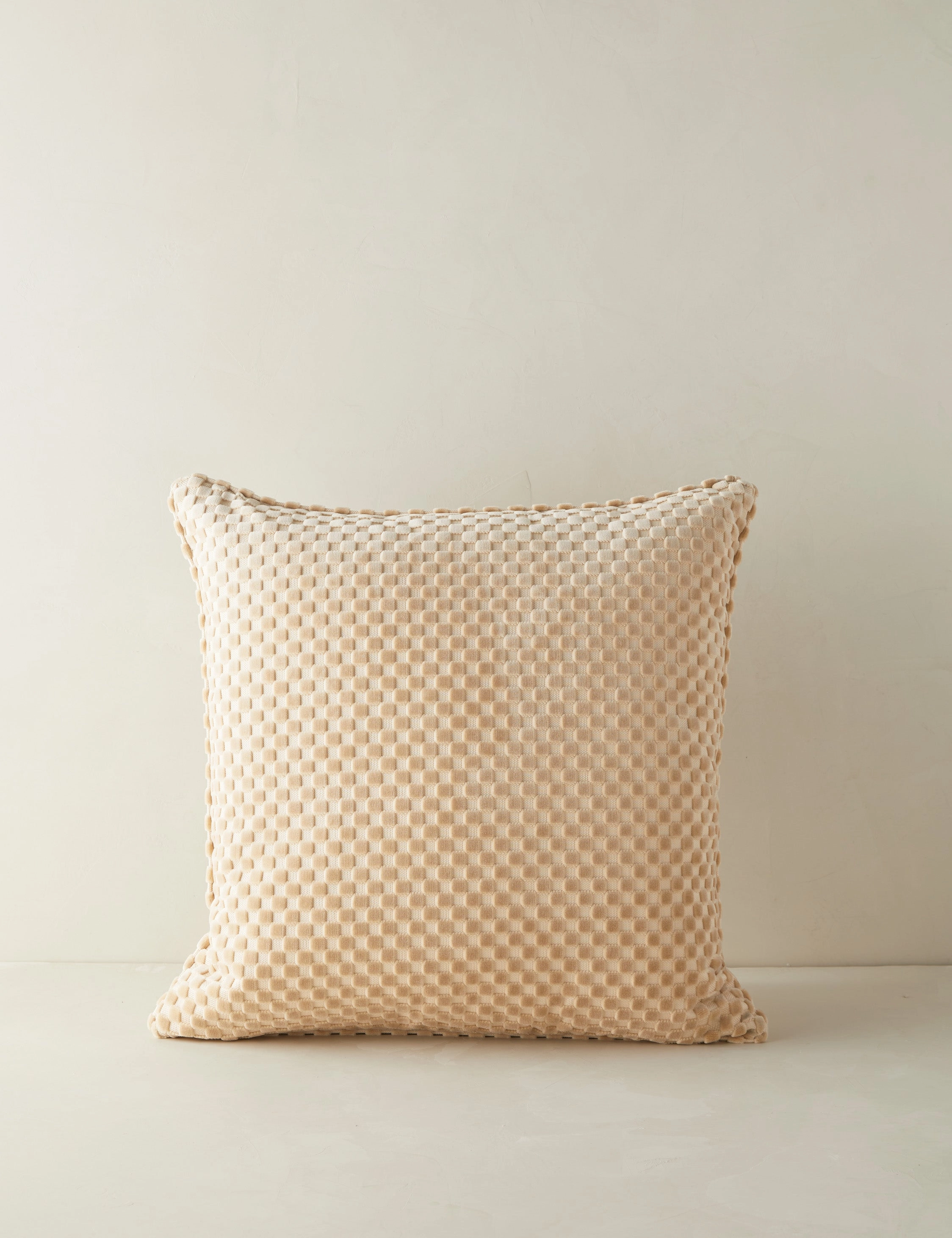 Hi-Lo Checker Velvet Pillow by Sarah Sherman Samuel