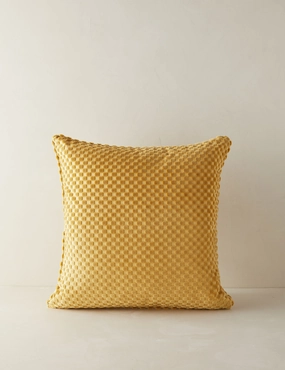 Hi-Lo Checker Velvet Pillow by Sarah Sherman Samuelbedding sets ,throw blankets 